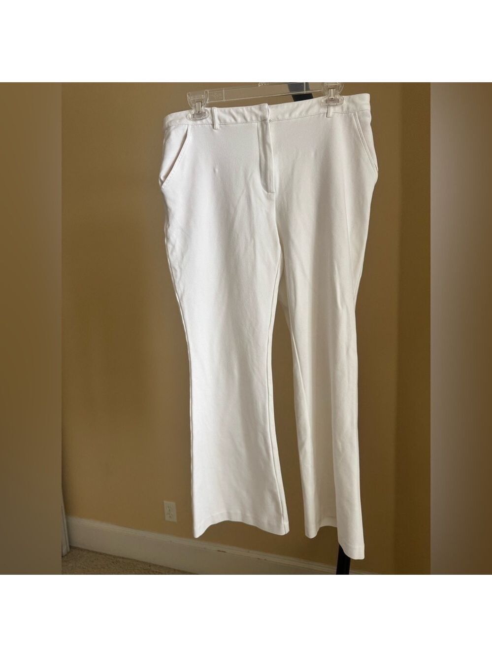 Nicole Miller White Bootcut Flare Pants